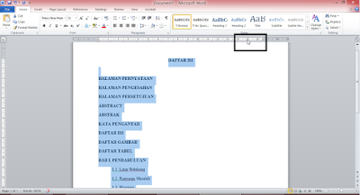 Cara Mudah Membuat Daftar Isi di Ms.Word