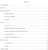 Cara membuat daftar isi
