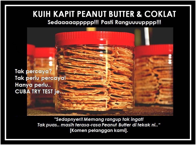 Jom Singgah ke KedaiKamiBer2 : Kuih Kapit Peanut Butter 