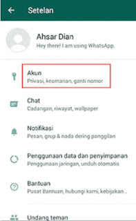 Cara mengganti nomor whatsapp