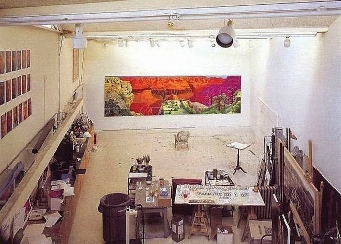 Workspaces Of The Greatest Artists Of The World (38 Pictures) - David Hockney, painter