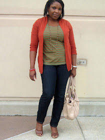 Style and Co skinny jeans, aldo nude bag