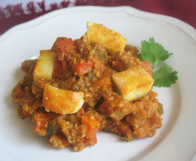 Quinoa with Mixed Vegetables and Paneer