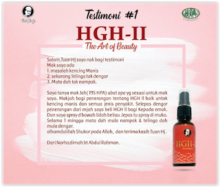 Testimoni HGH II Untuk Diabetes Kencing Manis