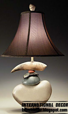 Stone pebbles table lamp contemporary styles