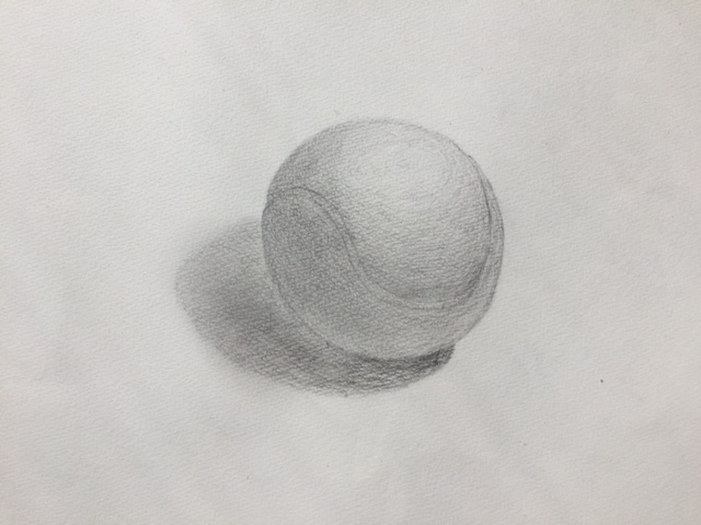 初心者鉛筆デッサン Vol 2 テニスボールを描いてみる 単純な球体との違いから学ぶ ボンジョルノデザイン イタリア ミラノ工科大学社会人留学ブログ