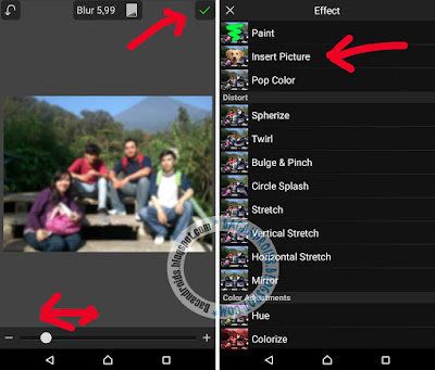 edit foto di android efek blur dengan kamera DSLR