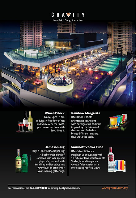 Gravity, the Rooftop Bar @ G Hotel Kelawai, Penang