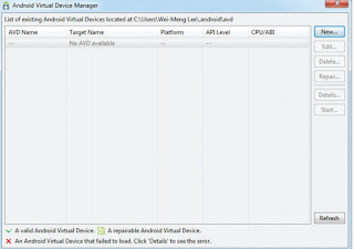 Create new Android Virtual Device