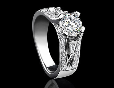 Diamond engagement rings on image