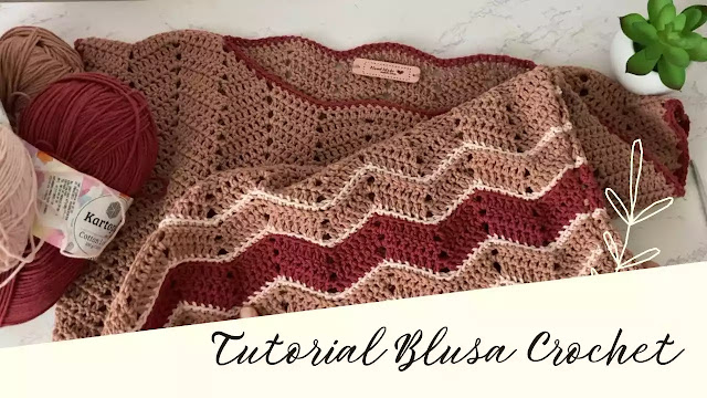 BLUSAS CON PUNTADAS QUE ARMONIZAN Aprende a tejerlo en Punto Zigzag a Crochet