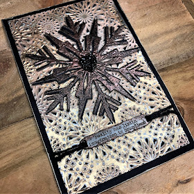 Mixed Media Techniques Tutorial by Sara Emily Barker for The Funkie Junkie Boutique https://frillyandfunkie.blogspot.com/2019/01/saturday-showcase-easy-mixed-media.html Tim Holtz Sizzix Alterations Ice Flake 7