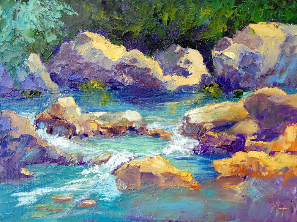 Lukisan Sungai Berbatu