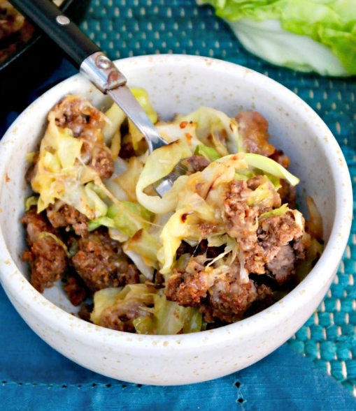 TEX MEX CABBAGE BEEF SKILLET RECIPE #diet #yummy