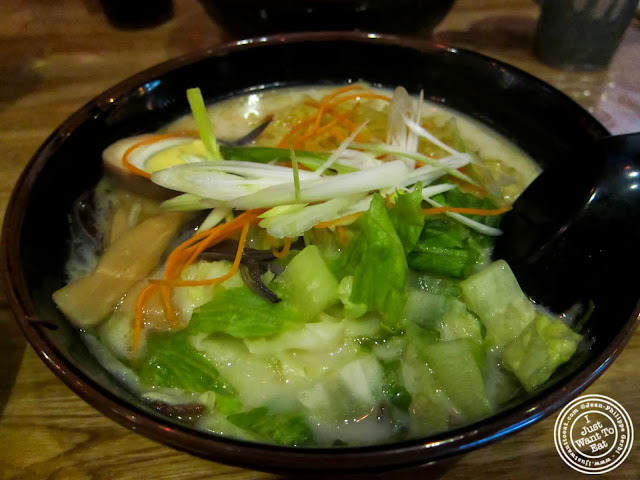 image of Fried chicken ramen at Umami Shoppu in the West Village, NYC, New York