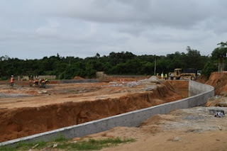 Ongoing construction of engineered sanitary landfill in Epe