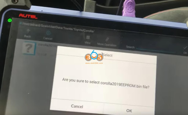 Autel IM608 Program Toyota Corolla 2019 All Keys Lost by OBD 15
