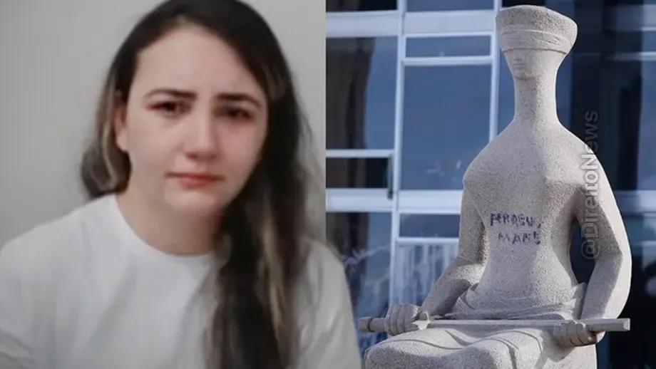 perdeu mane pichadora estatua justica pede perdao video