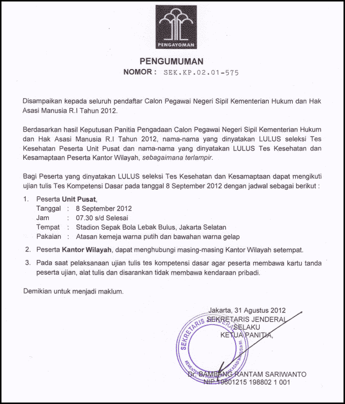 Nadton hermawan: INFO CPNS