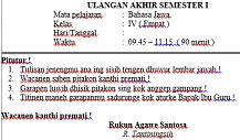 Orang Jawa yang setiap harinya menggunakan Bahasa Jawa  Soal UAS Semester 1 Bahasa Jawa Kelas 4 SD MI Dan Kunci Jawaban