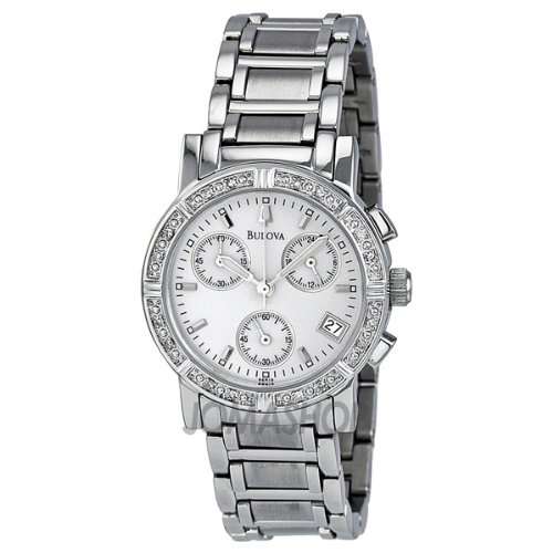 Bulova Women's 96R19 Diamond Chronograph Watch