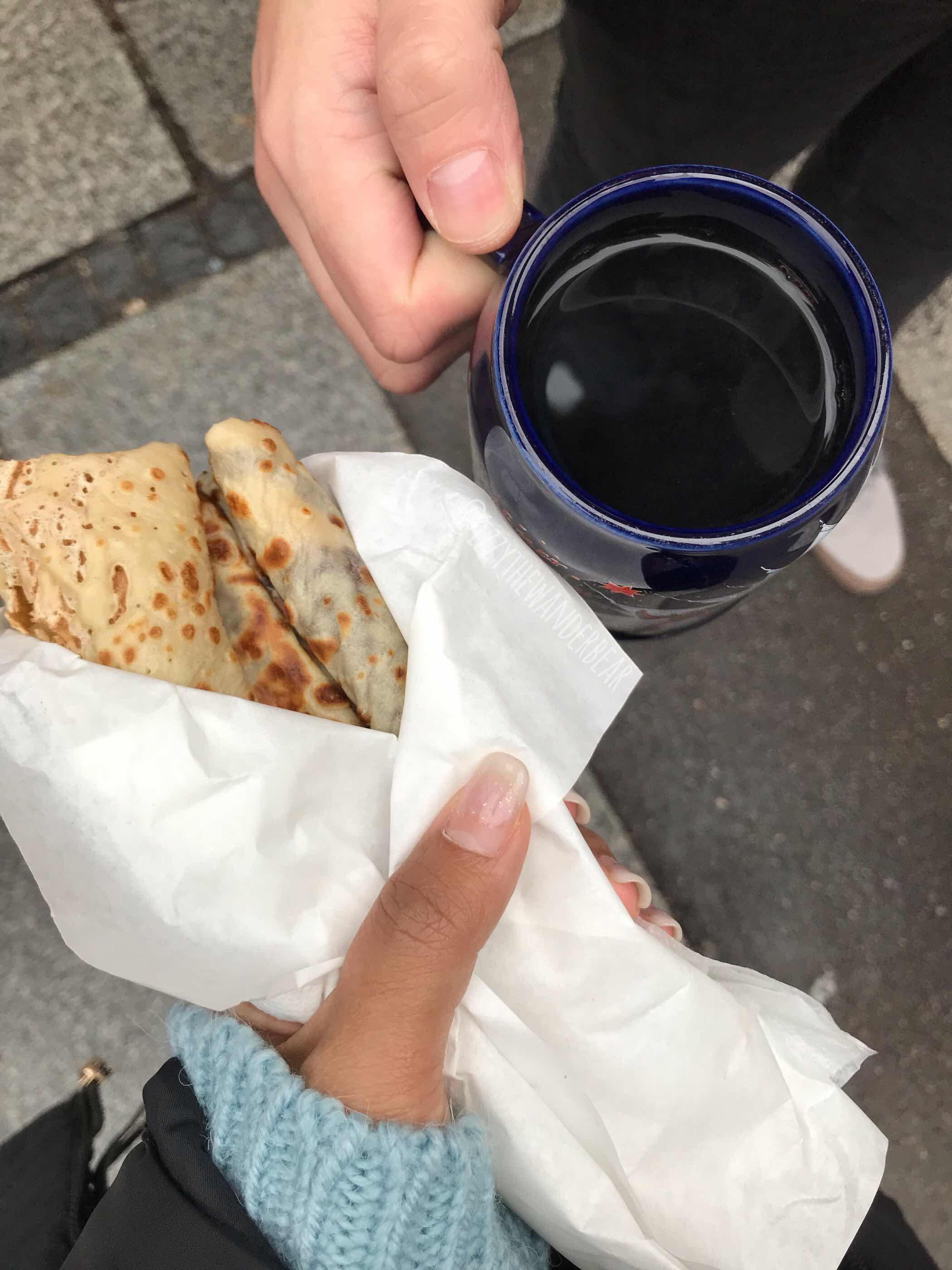 the mulled wine and banana choco crepes from Munich Winter Wonderland, Germany