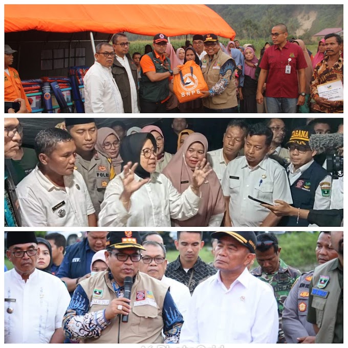 Berkat Kepiawaian Suhatri Bur Lobi Pemerintah Pusat, Pejabat Pusat Kunjungi Langsung Padang Pariaman Pasca Bencana Berikan Bantuan