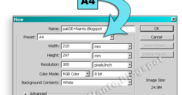 Ukuran kertas A4  PAKDE NANTO