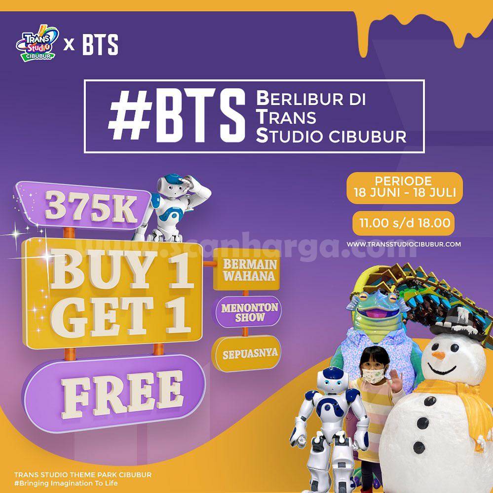 Trans Studio Cibubur X BTS - Beli 1 Gratis 1