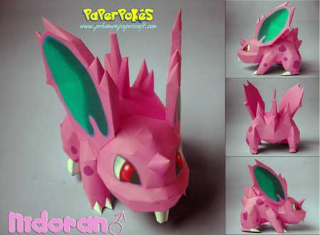 Pokemon Nidoran Papercraft