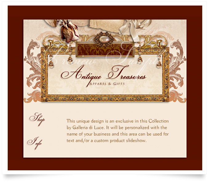 Antique Treasures Vintage Website Template