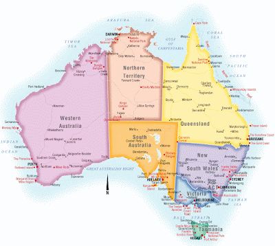 Australia Political Map Picture