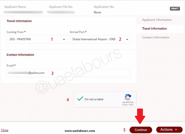 GDRFA Return permit service form