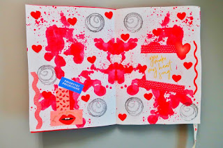 Walentynkowy art journal