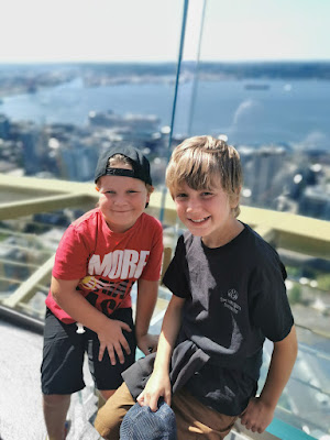 Boys at the Seattle Space Needle