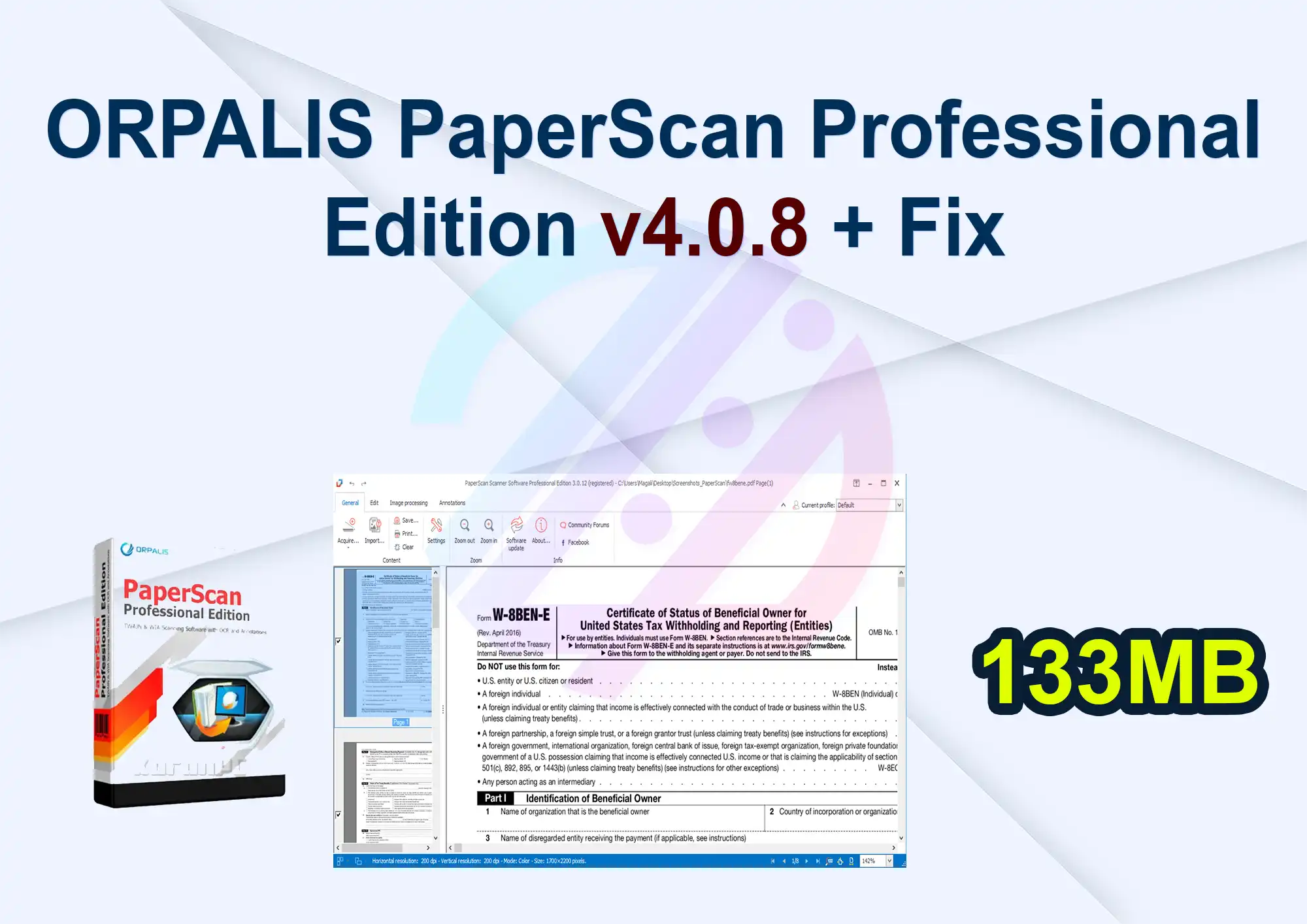 ORPALIS PaperScan Professional Edition v4.0.8 + Fix