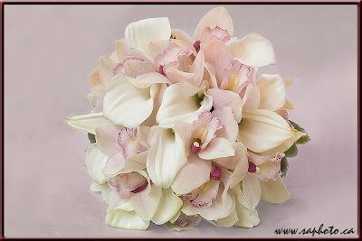 Purple Calla Lilies Wedding Bouquet on Florist  Montreal Weddings   Cymbidium And Calla Lily Wedding Bouquet