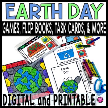 Celebrating Earth Day with kids? This resource has everything you need: science games, Boom cards, and more to teach kids about the environment in a fun way!