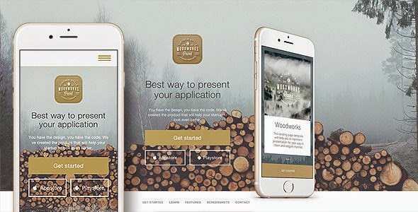 Woodworks - Responsive Bootstrap App Landing page Theme