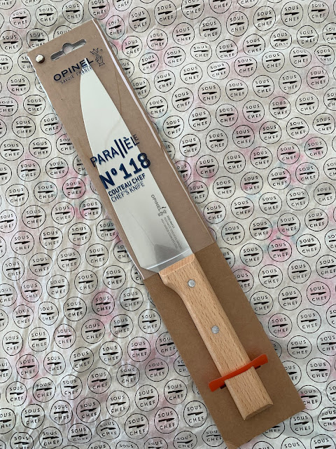 Opinel Paralelle Chef Knife on Sous Chef paper