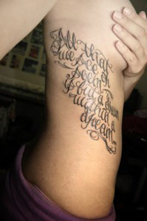 Tattoo Letter Designs A tattoo is a marking manufactured by inserting ink 