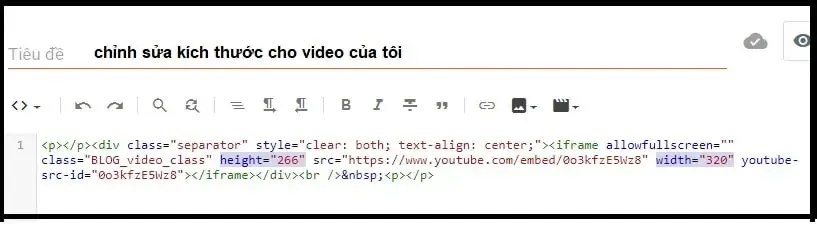 mã nhúng video cho website