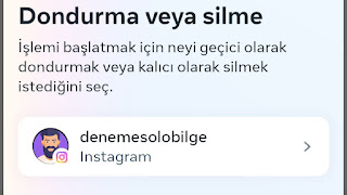 İnstagram hesap silme yardım