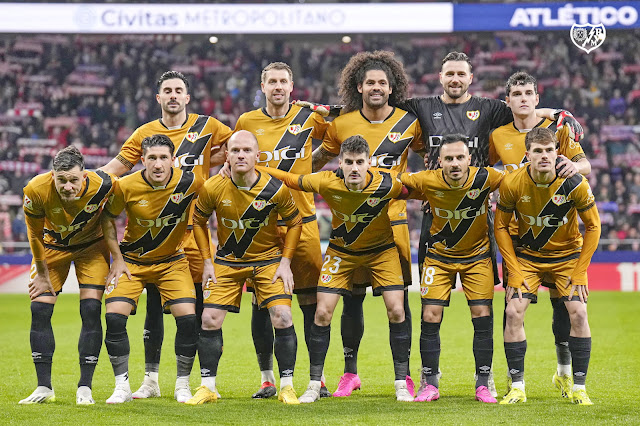 📸RAYO VALLECANO DE MADRID 📆31 enero 2024 ⬆️Kike Pérez, Florian Lejeune, Aridane, Dimitrievski, Sergio Camello. ⬇️Andrei Rațiu, Pacha Espino, Isi Palazón, Óscar Valentín, Álvaro García, Pep Chavarría. CLUB ATLÉTICO DE MADRID 2 🆚 RAYO VALLECANO DE MADRID 1 Miércoles 31/01/2024, 21:00 horas. Campeonato de Liga de 1ª División, jornada 20 (partido aplazado). Madrid, estadio Civitas Metropolitano: 47.003 espectadores. GOLES: ⚽1-0: 35’, Reinildo. ⚽1-1: 42’, Álvaro García. ⚽2-1: 80’, Memphis Depay.