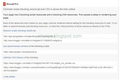 Loại bỏ Javascript và CSS chặn hiển thị trong nội dung trong màn hình đầu tiên