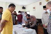 Kapolres Sumedang Tanda Tangan Perjanjian Sewa Lahan Milik Desa Hegarmanah dan Desa Cikeruh Untuk Perluasan Mako Brimob Polda Jabar 