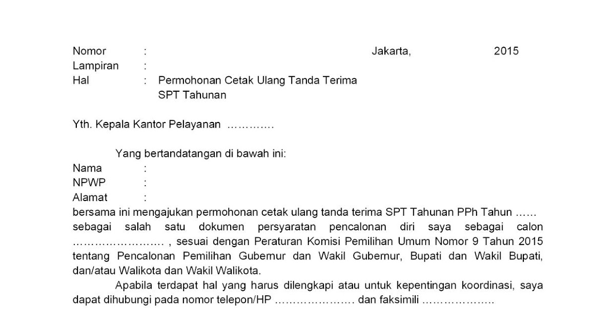 Contoh Surat Permohonan Cetak Kartu Bpjs Kesehatan - Surat 29