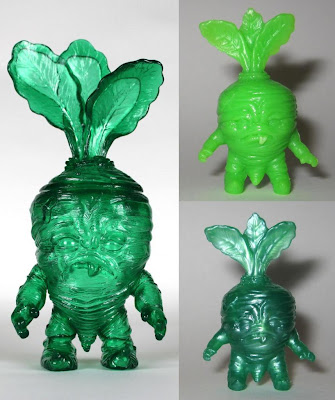 3DRetro Exclusive St. Patrick’s Day Gummy Green Deadbeet Vinyl Figure & October Toys Exclusive Lucky Green & Metallic Green Baby Deadbeet PVC Mini Figures by Scott Tolleson