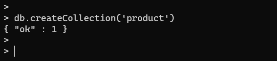MOngoDB createCollection