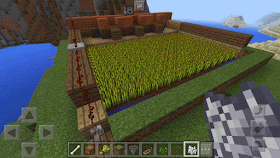 マインクラフトpe 小麦自動収穫装置の作り方 図解 G録